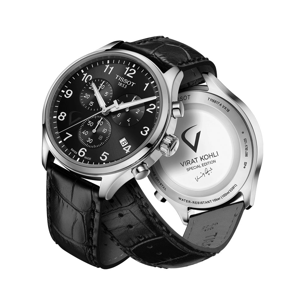  Shop Authentic Tissot Chrono XL Classic Black Dial Black Leather Strap Watch For Men - T116.617.16.057.00 - Luxxuri