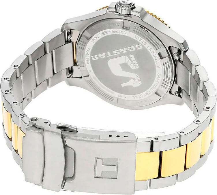 Shop Authentic Tissot Seastar 1000 Black Dial Two Tone Steel Strap Watch for Women - T120.210.22.051.00 - Luxxuri