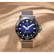  Shop Authentic Tissot Seastar 1000 Powermatic 80 Blue Dial SIlver Mesh Bracelet Watch For Men - T120.407.11.041.02 - Luxxuri