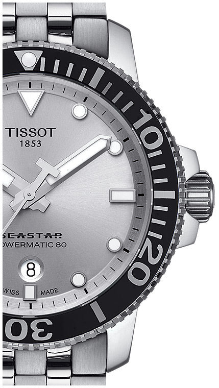  Shop Authentic Tissot Seastar 1000 Powermatic 80 Silver Dial Silver Steel Strap Watch For Men - T120.407.11.031.00 - Luxxuri