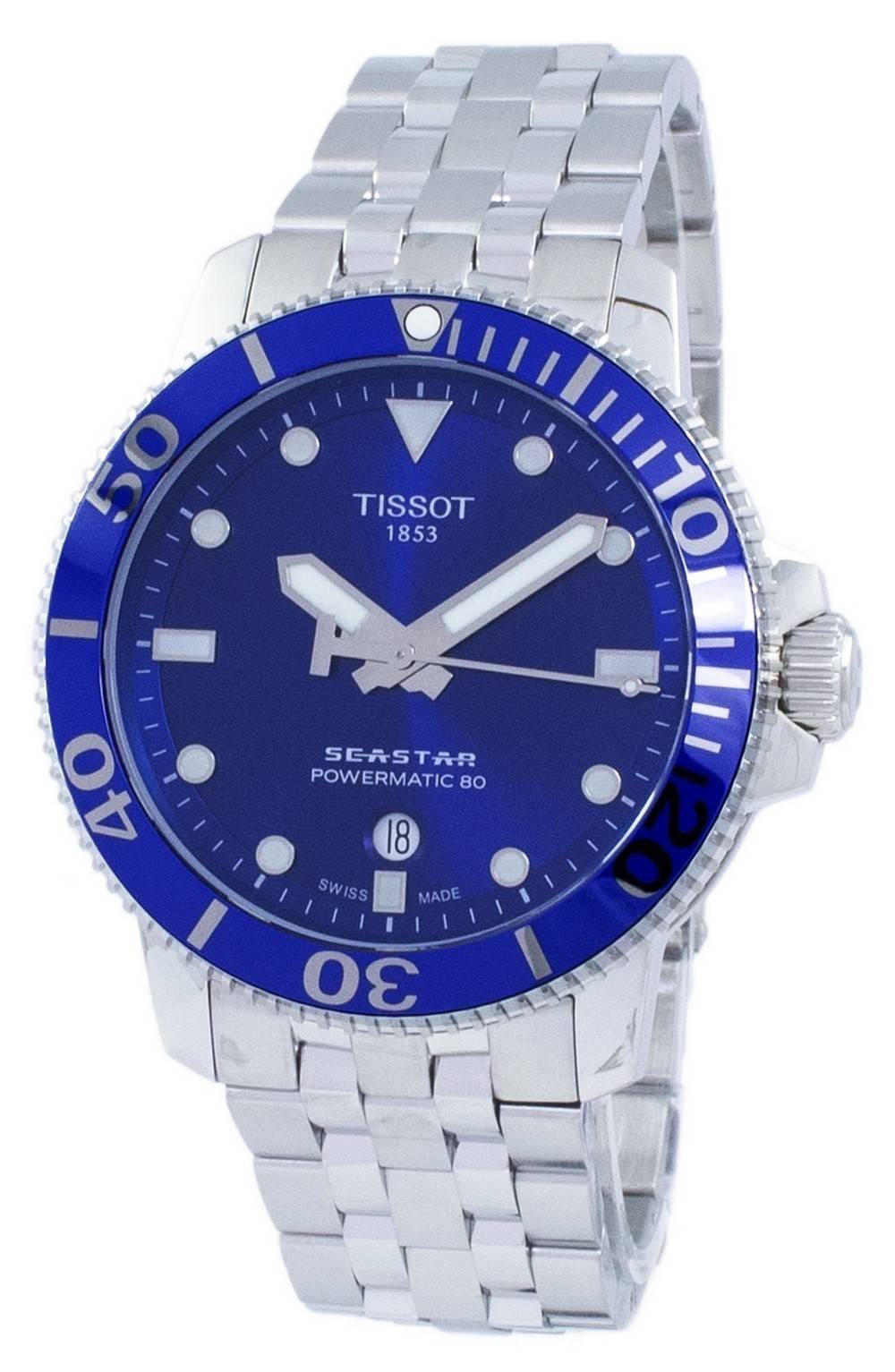  Shop Authentic Tissot Seastar 1000 Powermatic 80 Blue Dial Silver Steel Strap Watch For Men - T120.407.11.041.00 - Luxxuri