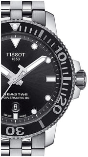  Shop Authentic Tissot Seastar 1000 Powermatic 80 Black Dial Silver Steel Strap Watch For Men - T120.407.11.051.00 - Luxxuri