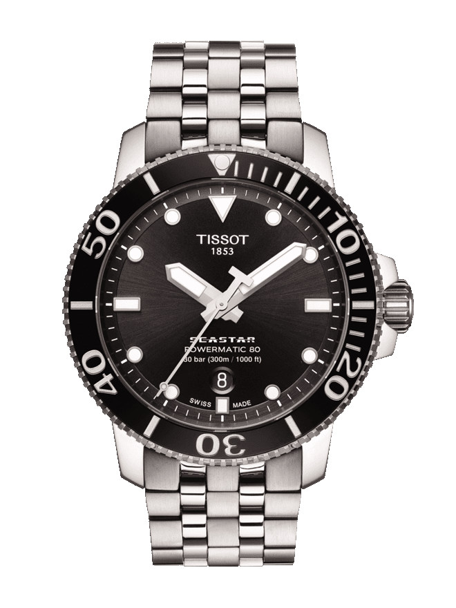  Shop Authentic Tissot Seastar 1000 Powermatic 80 Black Dial Silver Steel Strap Watch For Men - T120.407.11.051.00 - Luxxuri