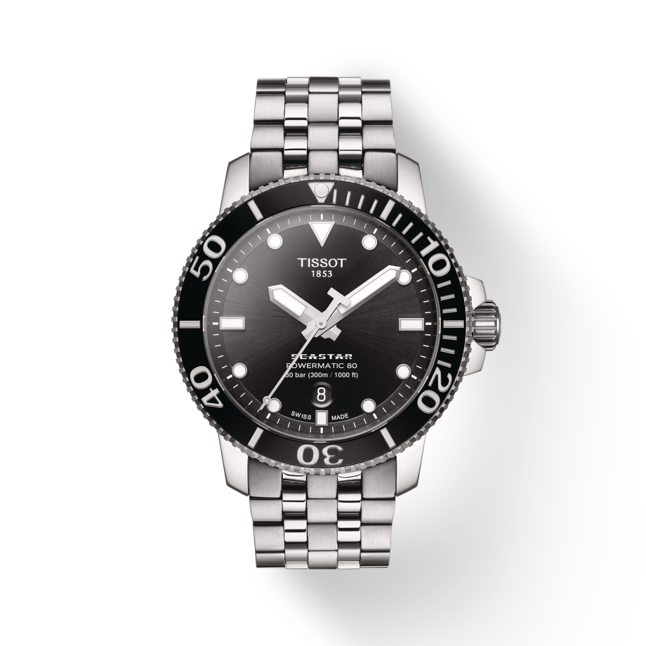  Shop Authentic Tissot Seastar 1000 Powermatic 80 Black Dial Silver Steel Strap Watch For Men - T120.407.11.051.00 - Luxxuri