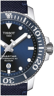  Shop Authentic Tissot Seastar 1000 Powermatic 80 Silicium Blue Dial Blue Nylon Strap Watch For Men - T120.407.17.041.01 - Luxxuri