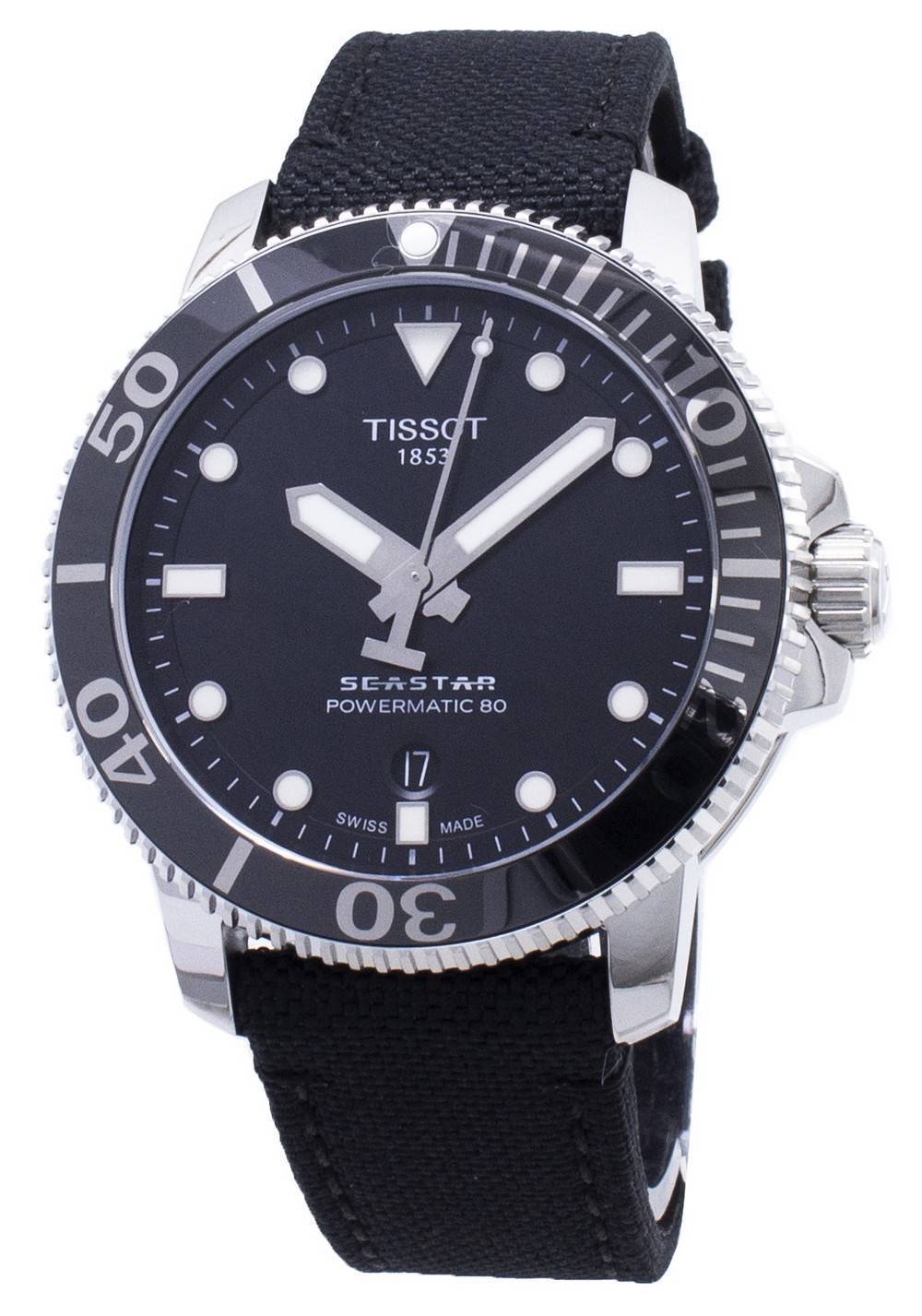  Shop Authentic Tissot Seastar 1000 Powermatic 80 Black Dial Black Nylon Strap Watch For Men - T120.407.17.051.00 - Luxxuri