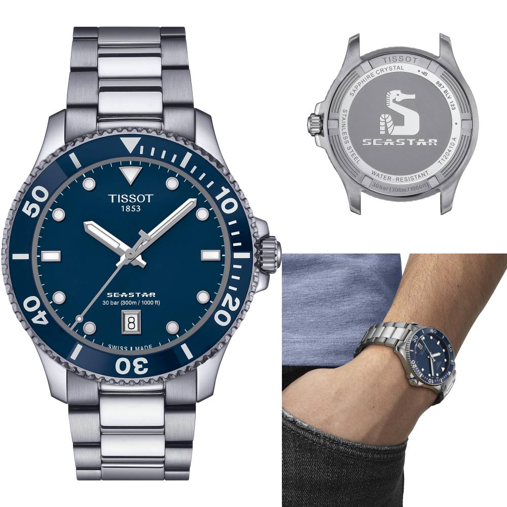  Shop Authentic Tissot Seastar 1000 Blue Dial Silver Steel Strap Watch For Men - T120.410.11.041.00 - Luxxuri