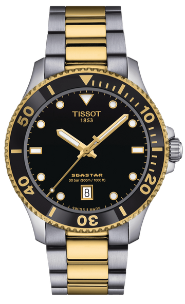  Shop Authentic Tissot Seastar 1000 Black Dial Two Tone Steel Strap Watch For Men - T120.410.22.051.00 - Luxxuri
