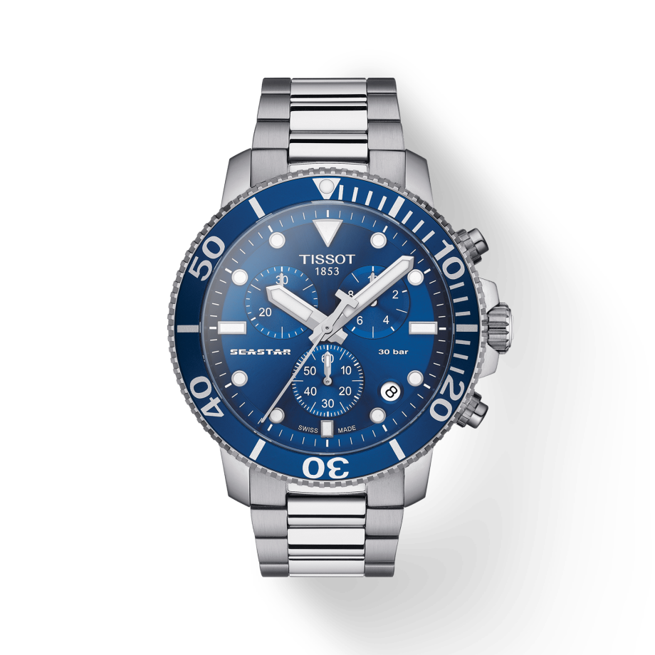  Shop Authentic Tissot Seastar 1000 Chronograph Blue Dial Silver Steel Strap Watch For Men - T120.417.11.041.00 - Luxxuri