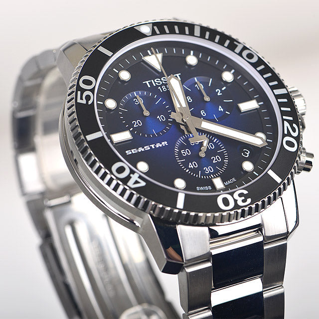  Shop Authentic Tissot Seastar 1000 Chronograph Driver Blue Dial Silver Steel Strap Watch For Men - T120.417.11.041.01 - Luxxuri