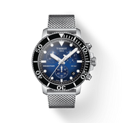  Shop Authentic Tissot Seastar 1000 Chronograph Blue Dial Silver Mesh Bracelet Watch For Men - T120.417.11.041.02 - Luxxuri