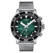  Shop Authentic Tissot Seastar 1000 Chronograph Green Dial Silver Mesh Bracelet Watch For Men - T120.417.11.091.00 - Luxxuri
