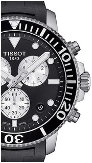  Shop Authentic Tissot Seastar 1000 Chronograph Black Dial Black Rubber Strap Watch For Men - T120.417.17.051.00 - Luxxuri