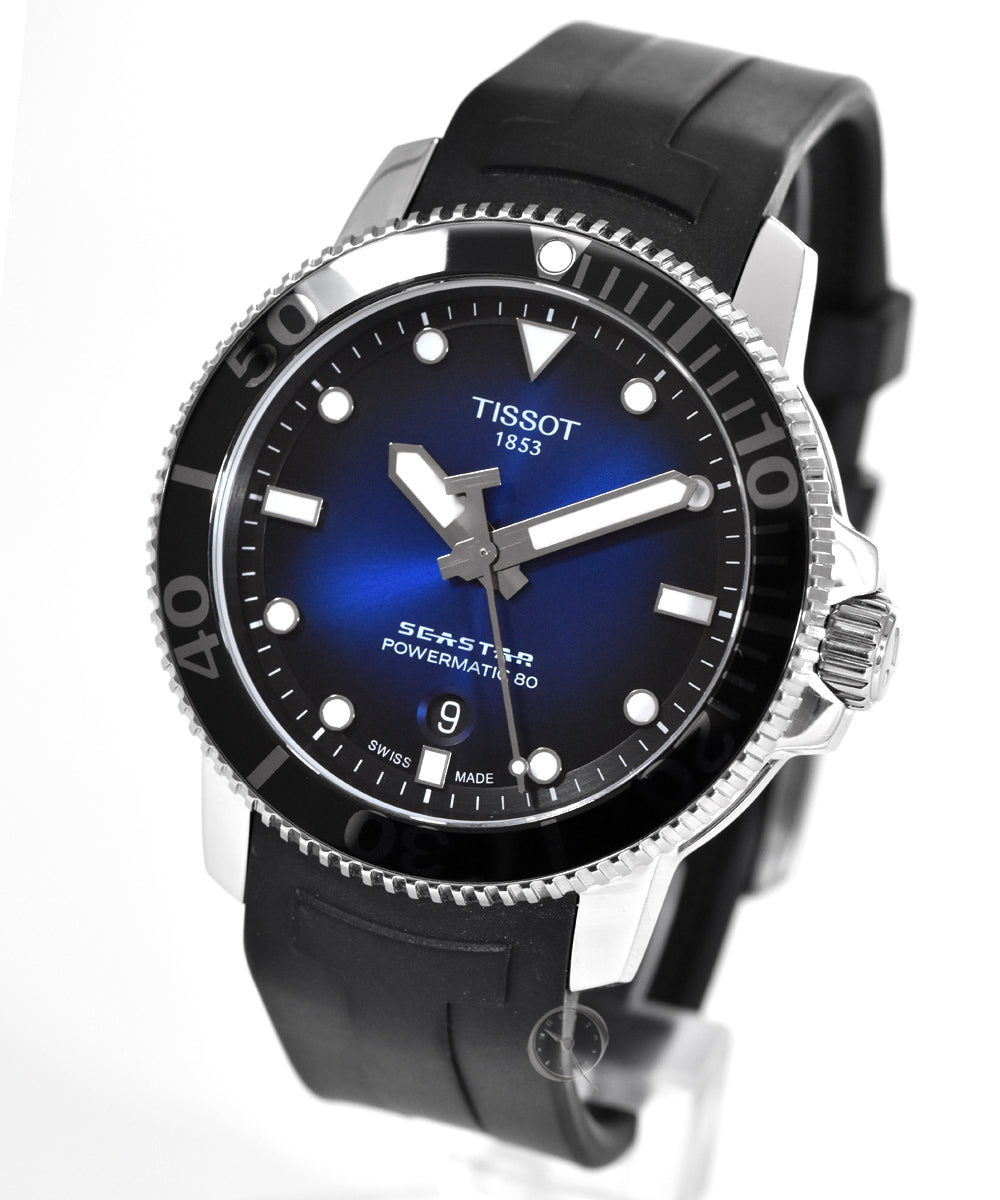  Shop Authentic Tissot Seastar 1000 Powermatic 80 Blue Dial Black Rubber Strap Watch For Men - T120.407.17.041.00 - Luxxuri