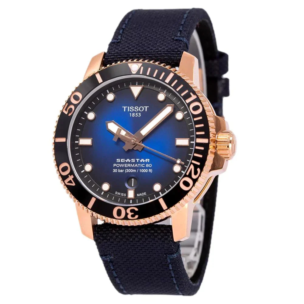  Shop Authentic Tissot Seastar 1000 Powermatic 80 Blue Dial Blue Nylon Strap Watch for Men - T120.407.37.041.00 - Luxxuri
