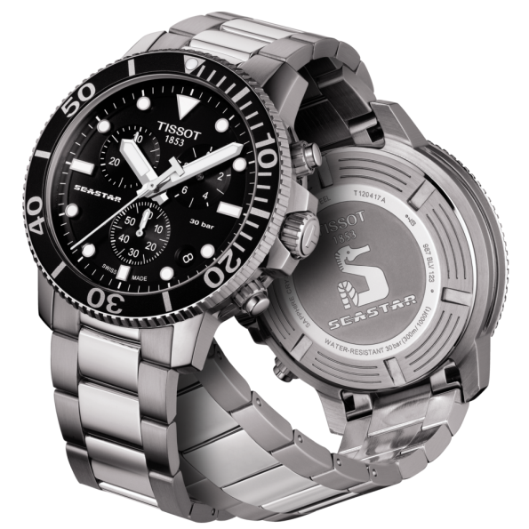  Shop Authentic Tissot Seastar 1000 Chronograph Black Dial Silver Steel Strap Watch For Men - T120.417.11.051.00 - Luxxuri