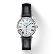  Shop Authentic Tissot Carson Premium Automatic Lady Silver Dial Black Leather Strap Watch for Women - T122.207.16.033.00 - Luxxuri