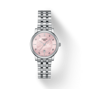  Shop Authentic Tissot T Classic Carson Premium Lady Mother of Pearl Pink Dial Silver Steel Strap Watch For Women - T122.210.11.159.00 - Luxxuri