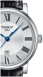  Shop Authentic Tissot Carson Premium Lady Silver Dial Black Leather Strap Watch For Women - T122.210.16.033.00 - Luxxuri