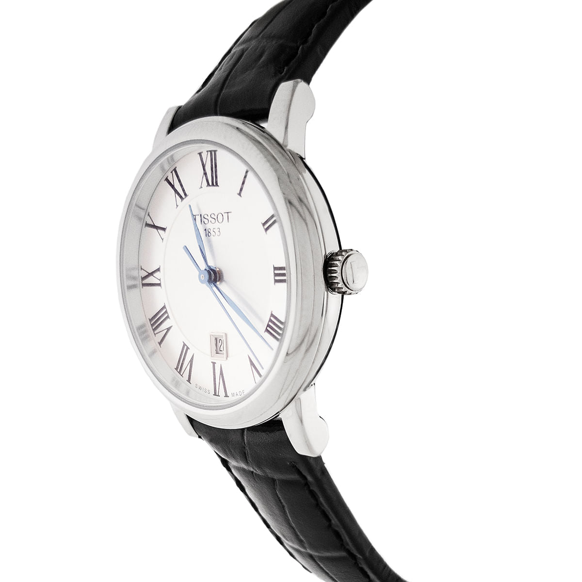  Shop Authentic Tissot Carson Premium Lady Silver Dial Black Leather Strap Watch For Women - T122.210.16.033.00 - Luxxuri