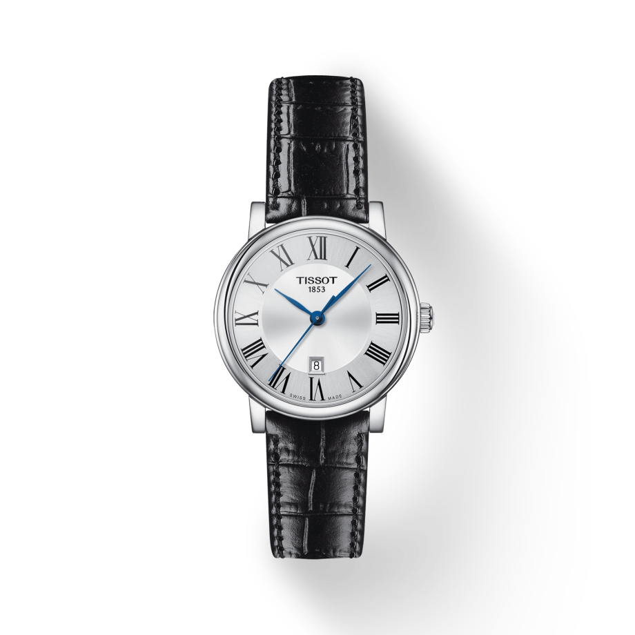  Shop Authentic Tissot Carson Premium Lady Silver Dial Black Leather Strap Watch For Women - T122.210.16.033.00 - Luxxuri