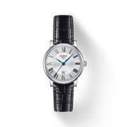  Shop Authentic Tissot Carson Premium Lady Silver Dial Black Leather Strap Watch For Women - T122.210.16.033.00 - Luxxuri