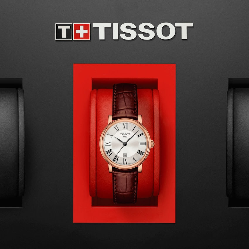  Shop Authentic Tissot Carson Premium Lady Silver Dial Brown Leather Strap Watch For Women - T122.210.36.033.00 - Luxxuri