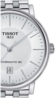  Shop Authentic Tissot T Classic Carson Premium Powermatic 80 White Dial Silver Steel Strap Watch For Men - T122.407.11.031.00 - Luxxuri