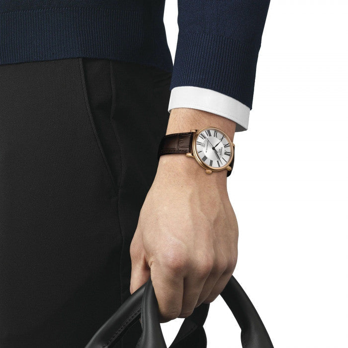  Shop Authentic Tissot T Classic Carson Premium White Dial Brown Leather Strap Watch for Women - T122.207.36.033.00 - Luxxuri