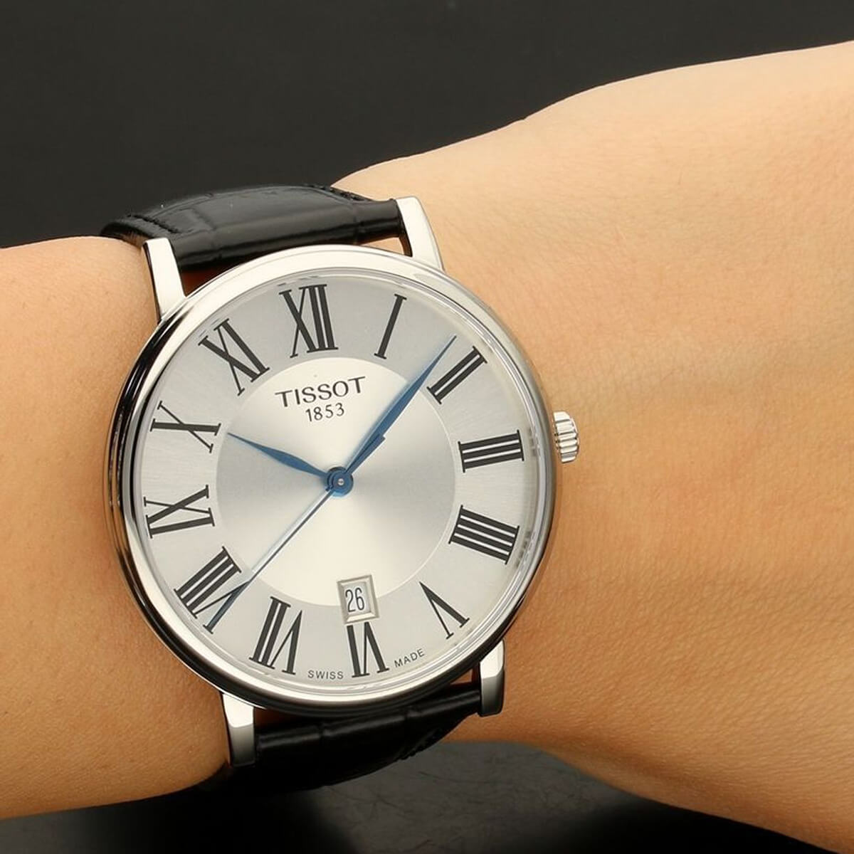  Shop Authentic Tissot Carson Premium Silver Dial Black Leather Strap Watch For Men - T122.410.16.033.00 - Luxxuri