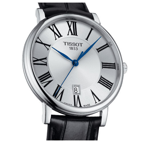  Shop Authentic Tissot Carson Premium Silver Dial Black Leather Strap Watch For Men - T122.410.16.033.00 - Luxxuri