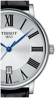  Shop Authentic Tissot Carson Premium Silver Dial Black Leather Strap Watch For Men - T122.410.16.033.00 - Luxxuri
