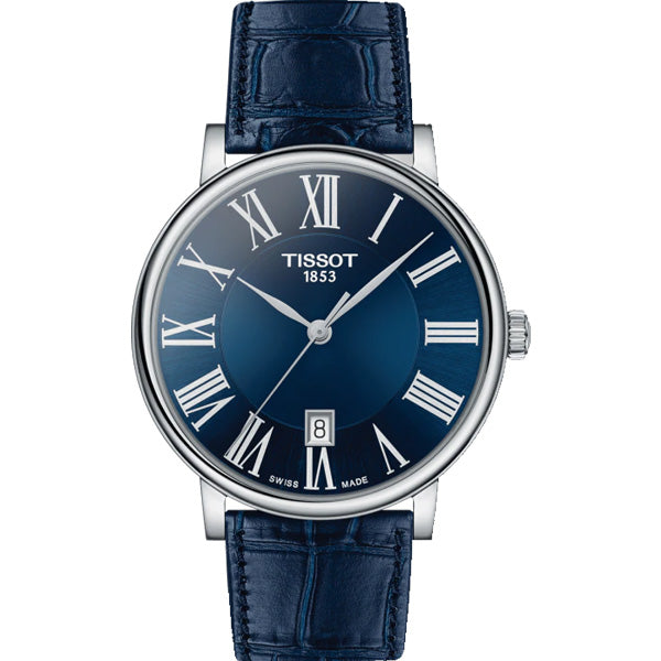  Shop Authentic Tissot Carson Premium Blue Dial Blue Leather Strap Watch For Men - T122.410.16.043.00 - Luxxuri