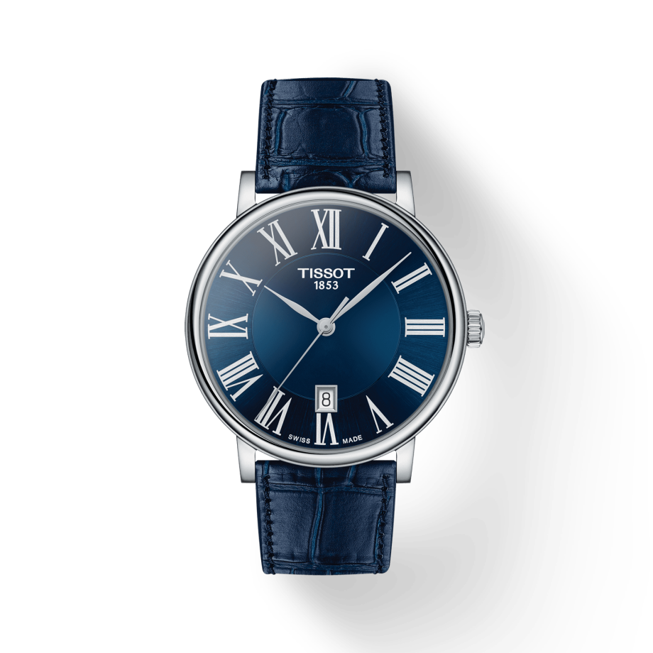  Shop Authentic Tissot Carson Premium Blue Dial Blue Leather Strap Watch For Men - T122.410.16.043.00 - Luxxuri