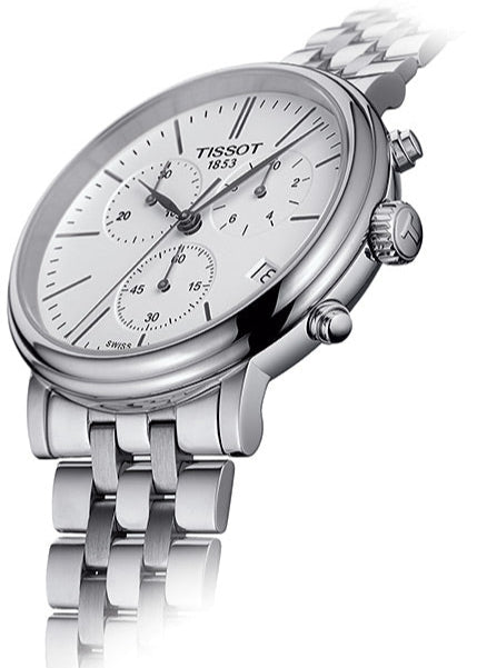  Shop Authentic Tissot Carson Premium White Dial Silver Steel Strap Watch For Men - T122.417.11.011.00 - Luxxuri