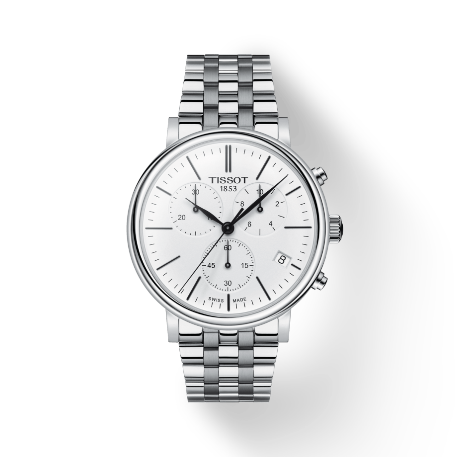  Shop Authentic Tissot Carson Premium White Dial Silver Steel Strap Watch For Men - T122.417.11.011.00 - Luxxuri