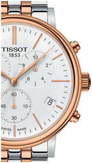  Shop Authentic Tissot Carson Premium Chronograph White Dial Two Tone Steel Strap Watch For Men - T122.417.22.011.00 - Luxxuri