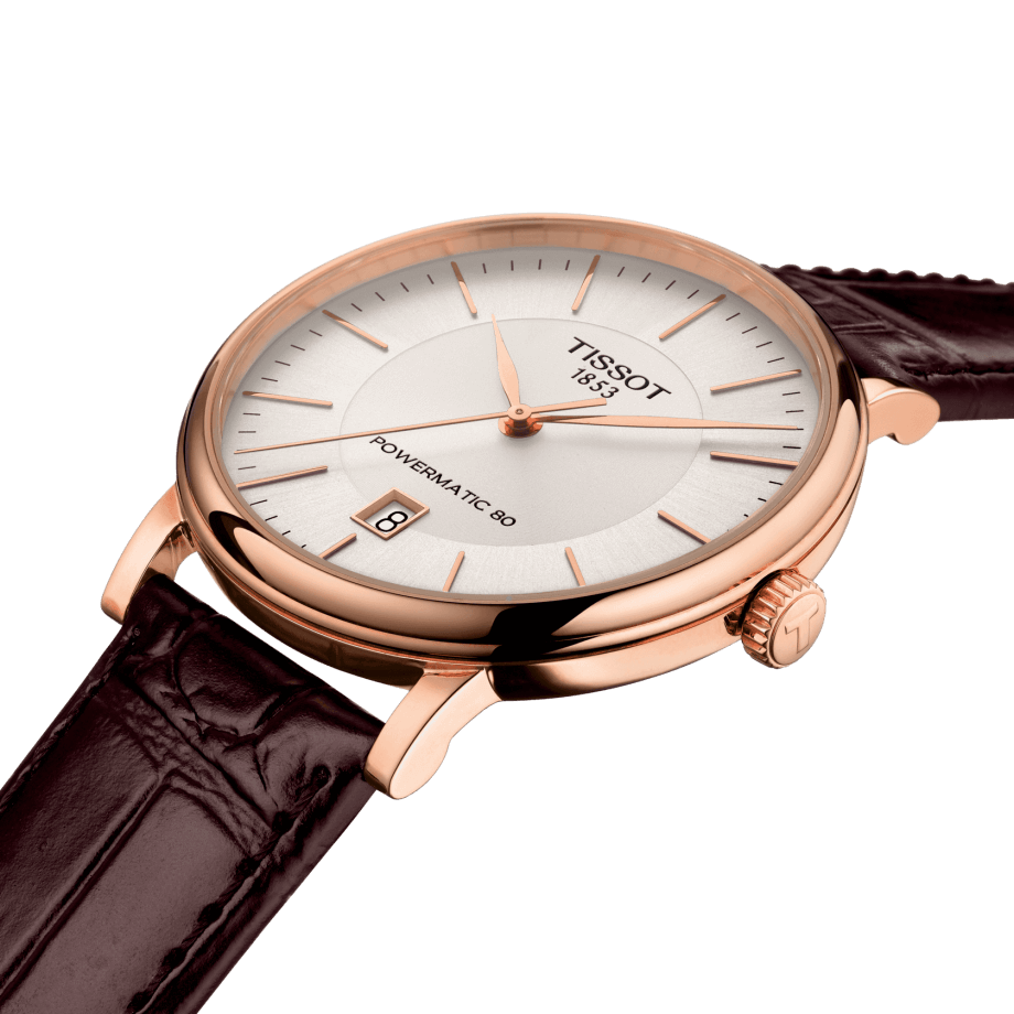  Shop Authentic Tissot Carson Premium Powermatic 80 White Dial Brown Leather Strap Watch For Men - T122.407.36.031.00 - Luxxuri