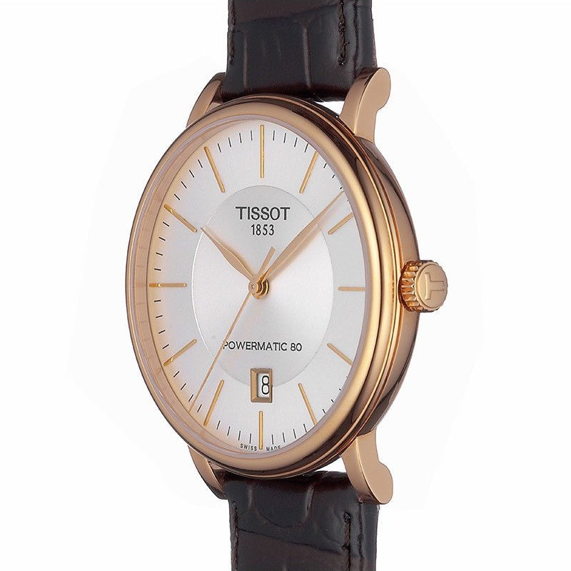  Shop Authentic Tissot Carson Premium Powermatic 80 White Dial Brown Leather Strap Watch For Men - T122.407.36.031.00 - Luxxuri