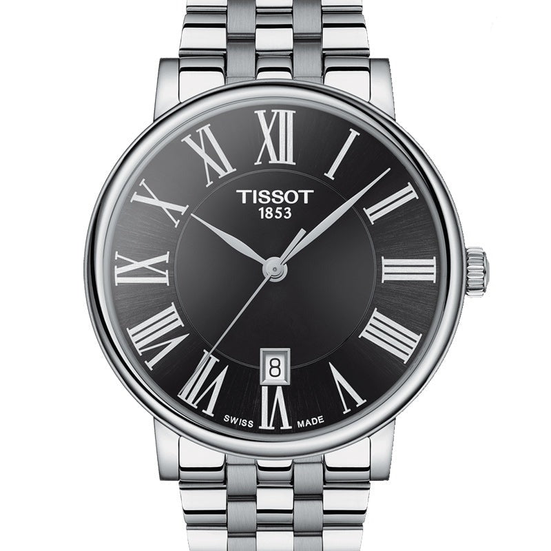  Shop Authentic Tissot Carson Premium Black Dial Silver Steel Strap Watch For Men - T122.410.11.053.00 - Luxxuri