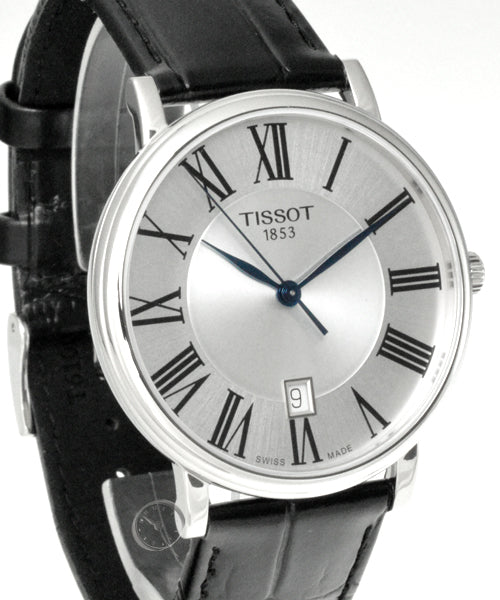  Shop Authentic Tissot Carson Premium Silver Dial Black Leather Strap Watch For Men - T122.410.16.033.00 - Luxxuri