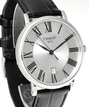  Shop Authentic Tissot Carson Premium Silver Dial Black Leather Strap Watch For Men - T122.410.16.033.00 - Luxxuri