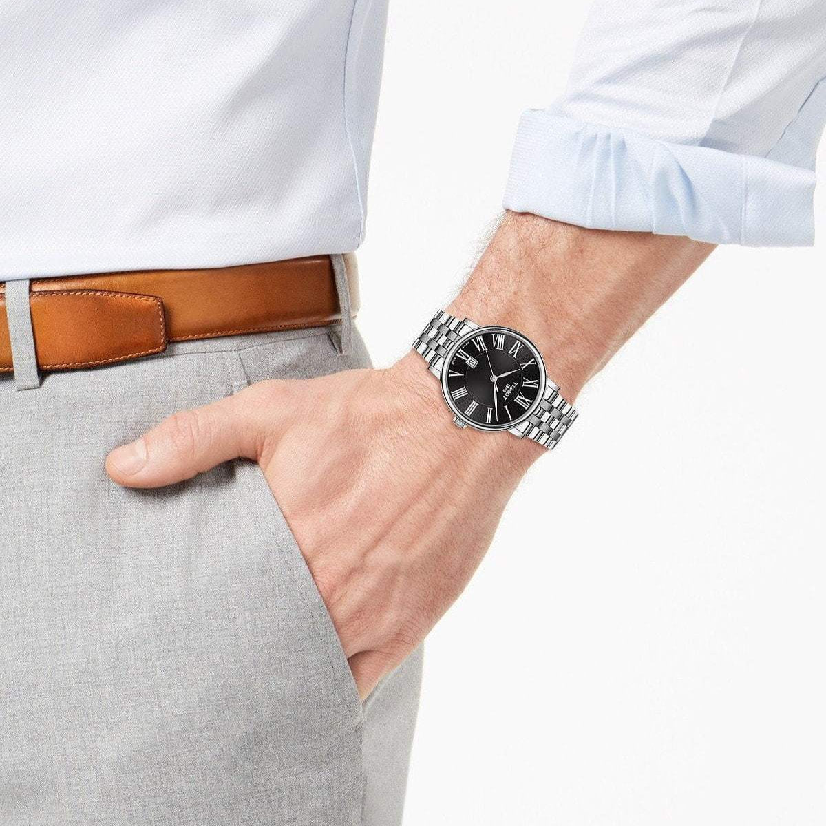  Shop Authentic Tissot Carson Premium Black Dial Silver Steel Strap Watch For Men - T122.410.11.053.00 - Luxxuri