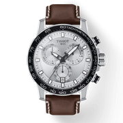  Shop Authentic Tissot Supersport Chrono Silver Dial Brown Leather Strap Watch for Men - T125.617.16.031.00 - Luxxuri