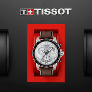  Shop Authentic Tissot Supersport Chrono Silver Dial Brown Leather Strap Watch for Men - T125.617.16.031.00 - Luxxuri