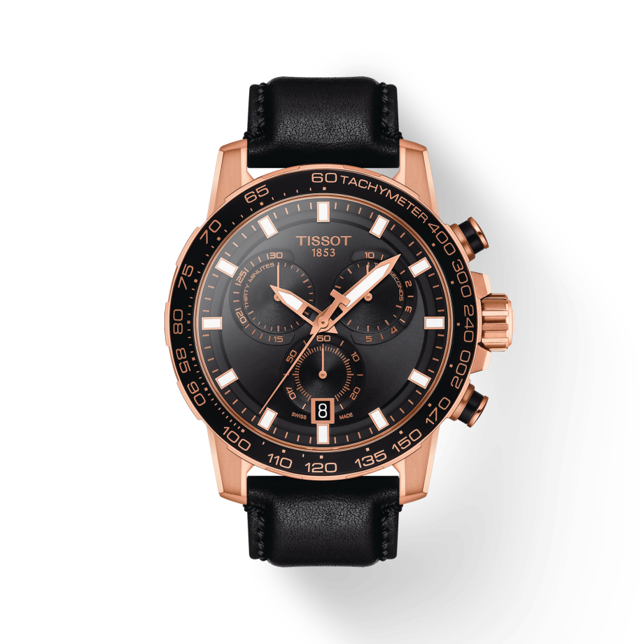  Shop Authentic Tissot Supersport Chrono Black Dial Black Leather Strap Watch for Men - T125.617.36.051.00 - Luxxuri