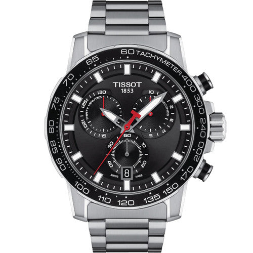  Shop Authentic Tissot T Sport PRS 516 Chronograph Black Dial Silver Steel Strap Watch For Men - T100.417.11.051.01 - Luxxuri