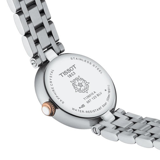  Shop Authentic Tissot Bellissima Small Lady White Dial Two Tone Steel Strap Watch For Women - T126.010.22.013.01 - Luxxuri