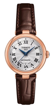  Shop Authentic Tissot Bellissima Automatic Silver Dial Brown Leather Strap Watch For Women - T126.207.36.013.00 - Luxxuri
