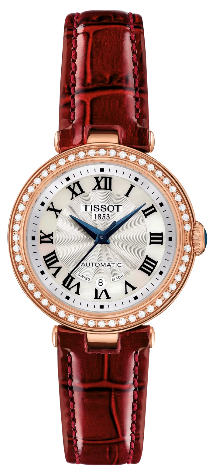 Shop Authentic Tissot Bellissima Small Lady Diamonds Silver Dial Brown Leather Strap Watch For Women - T126.207.66.113.00 - Luxxuri
